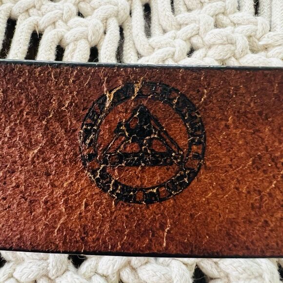 Collectible Chambers Belt Co. Brown Tooled Leather Silver Horse Head Buckle 42" - Picture 10 of 12